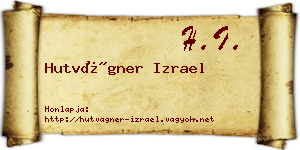 Hutvágner Izrael névjegykártya